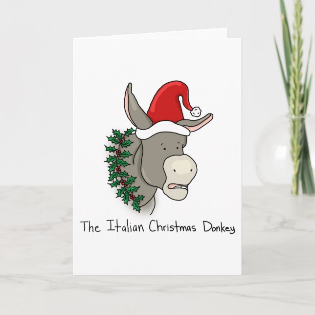 Dominick the Italian Christmas Donkey Holiday Card (Front)
