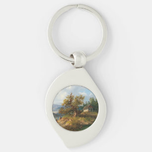 Dominik Schufried A Mountainous Landscape with... Key Ring