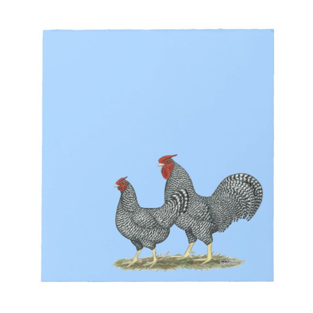 Dominique Chickens Notepad (Front)