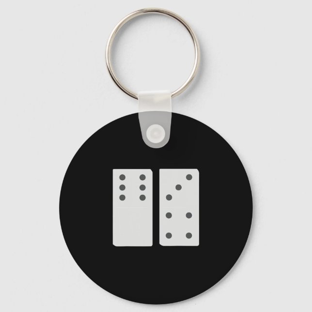 Domino 67 Matching Group Funny 6 And 7 Number Tile Key Ring (Front)