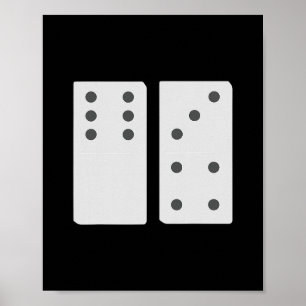 Domino 67 Matching Group Funny 6 And 7 Number Tile Poster