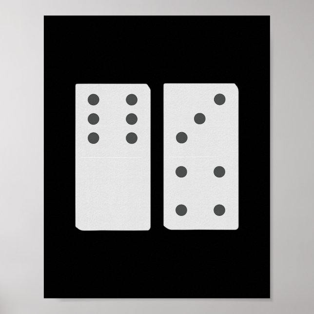 Domino 67 Matching Group Funny 6 And 7 Number Tile Poster (Front)