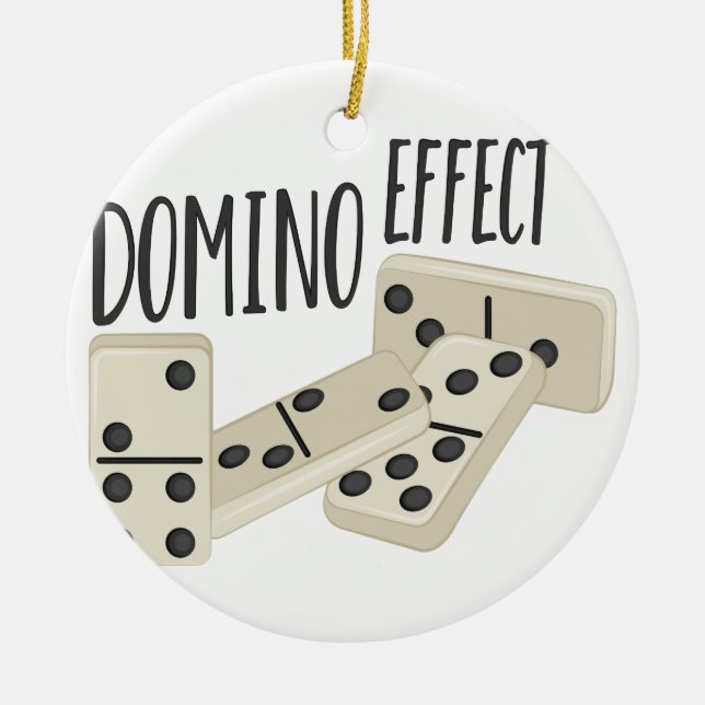 Domino Effect Ceramic Tree Decoration (Front)