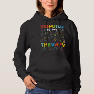 Domino is My Therapy Dominoes Master Game Players  Hoodie
