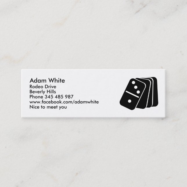 Domino Mini Business Card (Front)