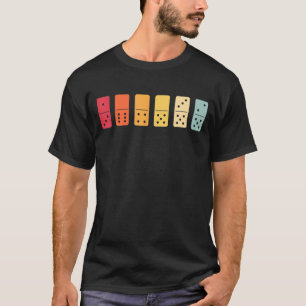 Domino Tile Board Game men women Dominoes retro fo T-Shirt