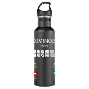 Dominoes are calling funny dominoes player gift 710 ml water bottle