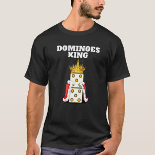 Dominoes King Mens Dominoes Player  Boys Dominoes T-Shirt