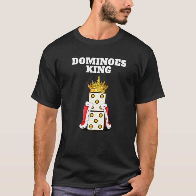 Dominoes King Mens Dominoes Player  Boys Dominoes T-Shirt (Front)