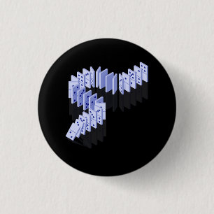 Dominoes Tiles Domino Player Dominoes Lover Strate 3 Cm Round Badge