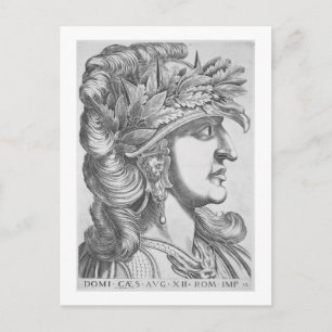 Domitian Caesar (51-96 AD), 1596 (engraving) Postcard