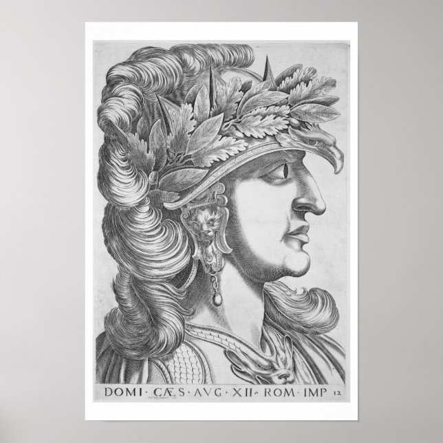 Domitian Caesar (51-96 AD), 1596 (engraving) Poster (Front)