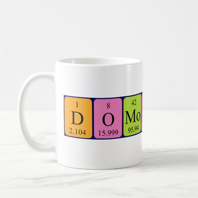 Domonkos periodic table name mug (Left)