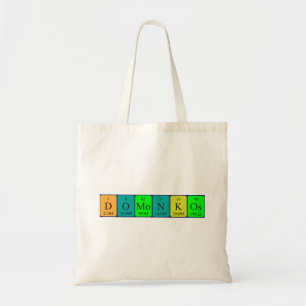 Domonkos periodic table name tote bag