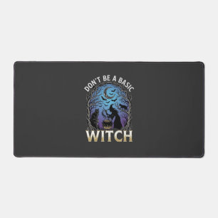 Don Be Basic Witch Halloween Cauldron Black Cats Desk Mat