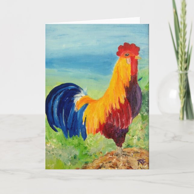 Don Carlos - Rooster - Greeting Card (Front)