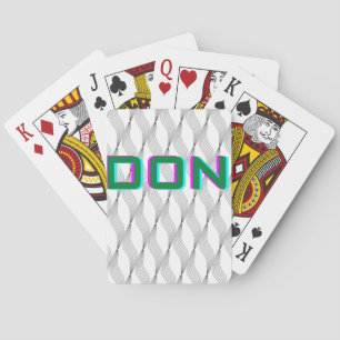 Don Custom Text And Pattern Design  Playing Cards