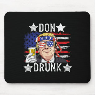 Don Drunk Patriotic Vintage 4th Of July Flag Funny Mouse Pad