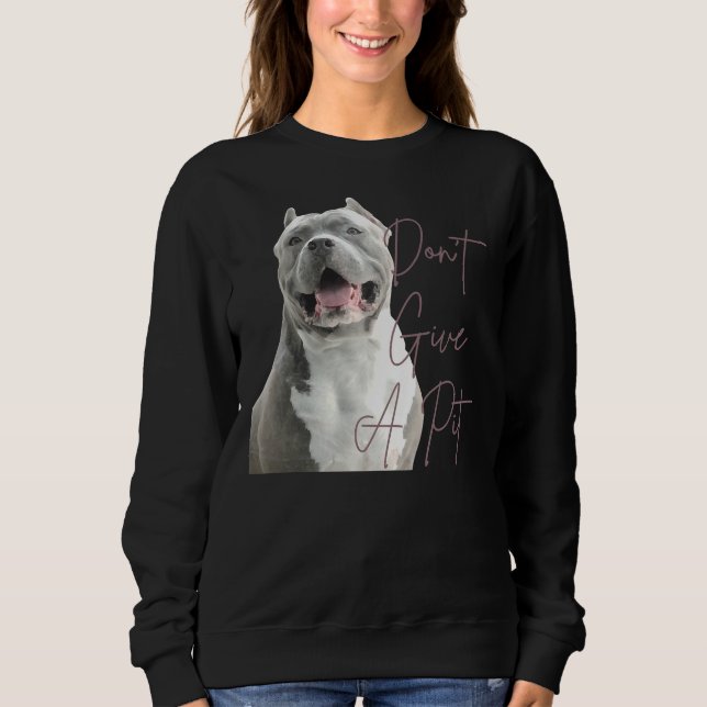 Don Give A Pit Bull Terrier Dog Lover Sweatshirt (Front)