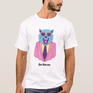 Don Howlioni - Neon Werewolf in Pink Suit T-Shirt