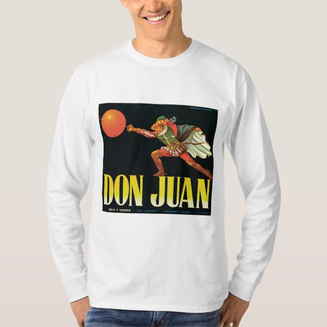 Don Juan Orange Vintage Label T-Shirt (Front)