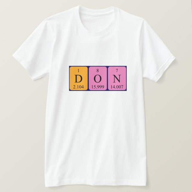 Don periodic table name shirt (Design Front)