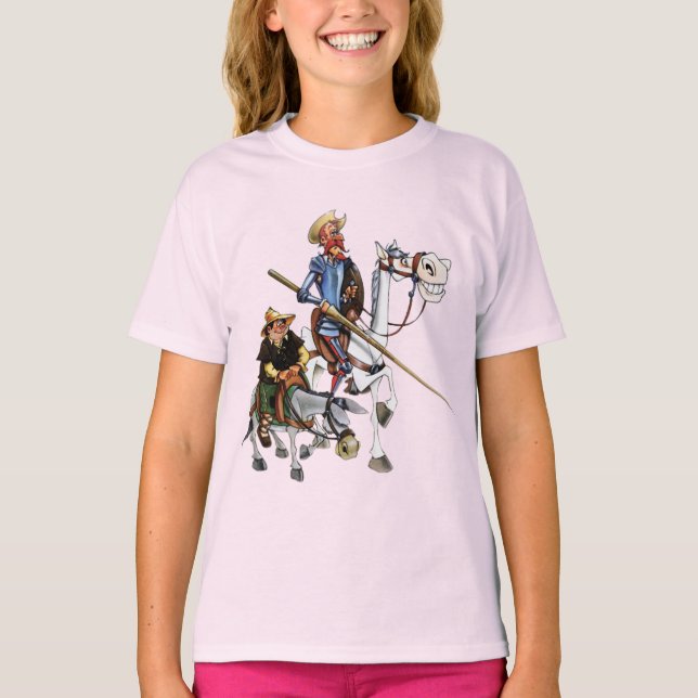 DON QUIJOTE, SANCHO, ROCINANTE y RUCIO - Camiseta T-Shirt (Front)