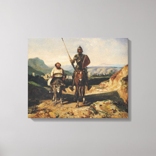 Don Quixote and Sancho Canvas Print (Front)