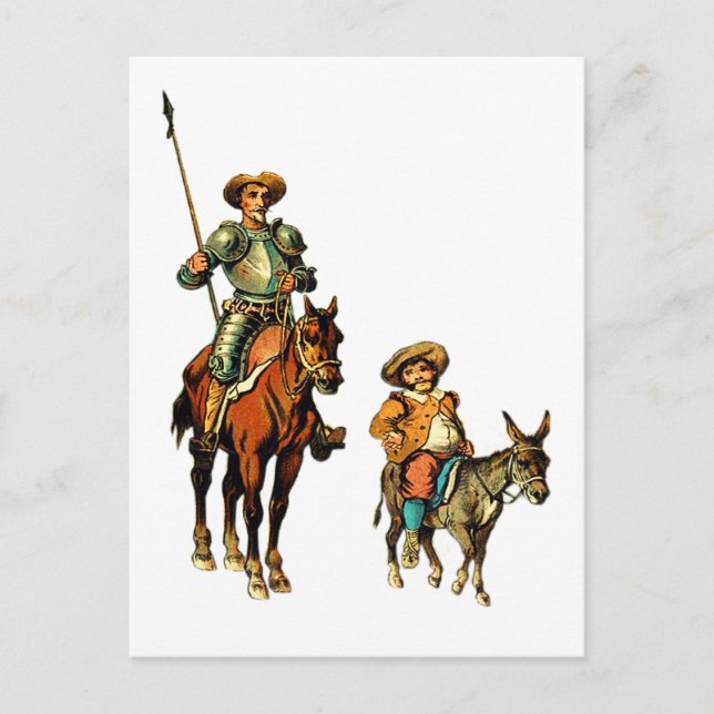 Don Quixote and Sancho Panza Postcard (Front)