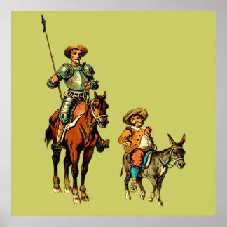Don Quixote and Sancho Panza Poster