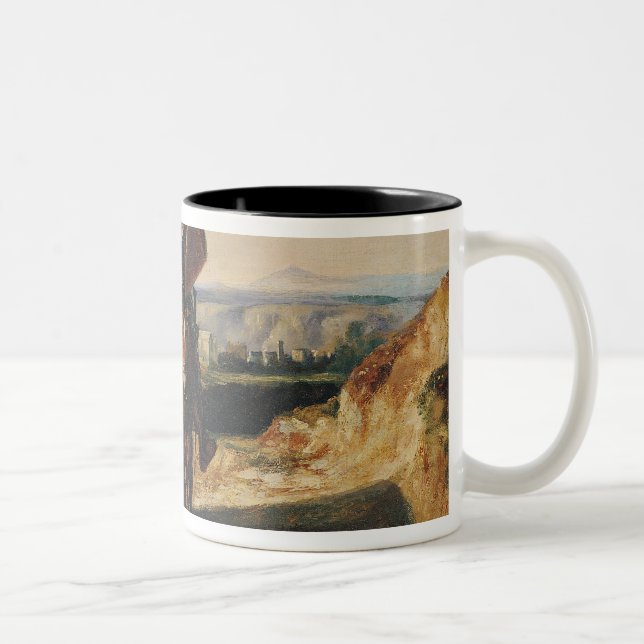 Don Quixote and Sancho Two-Tone Coffee Mug (Right)