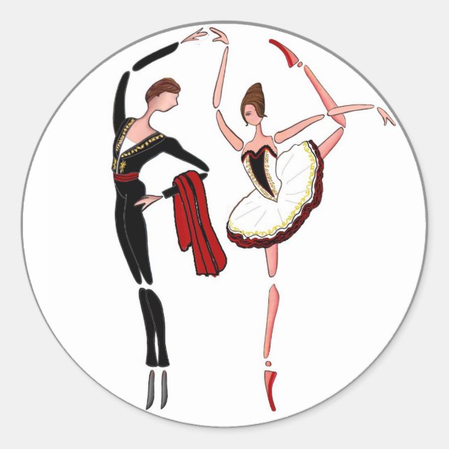 DON QUIXOTE BALLET COUPLE- KITRI BALLERINA STICKER (Front)