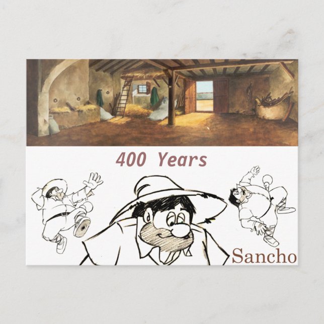 DON QUIXOTE- Cartoon animation Background (1979) Postcard (Front)