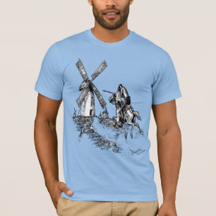 Don Quixote Fighting Windmills T-Shirt