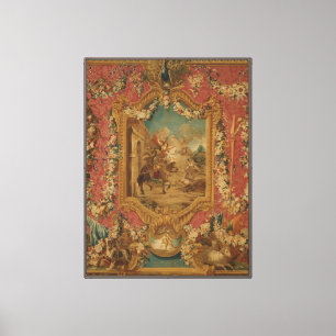 Don Quixote Guided by Folly, 18th century tapestry Canvas Print
