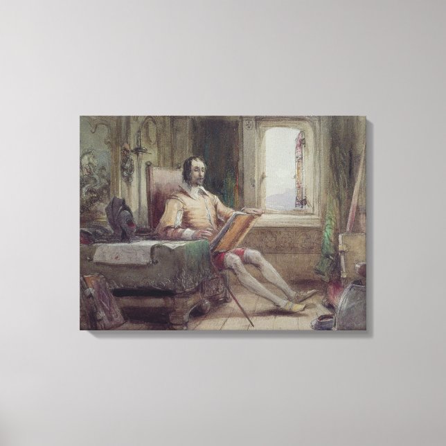 Don Quixote in his Study Canvas Print (Front)
