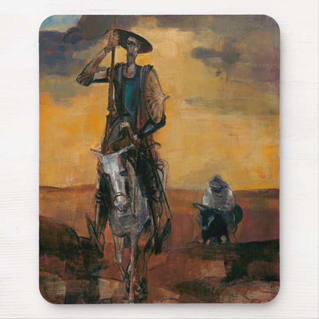 Don Quixote on the Way Stanislav Stanek Mouse Pad (Front)