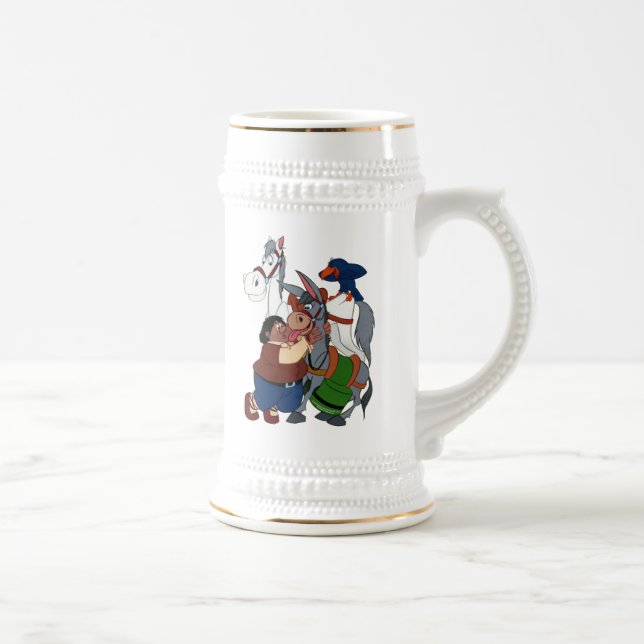 DON QUIXOTE' s FRIENDS - 400 years -Cervantes taza Beer Stein (Right)