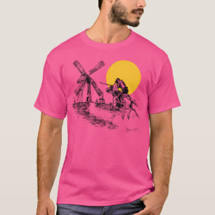 Don Quixote Vs Windmill In Sunshine T-Shirt