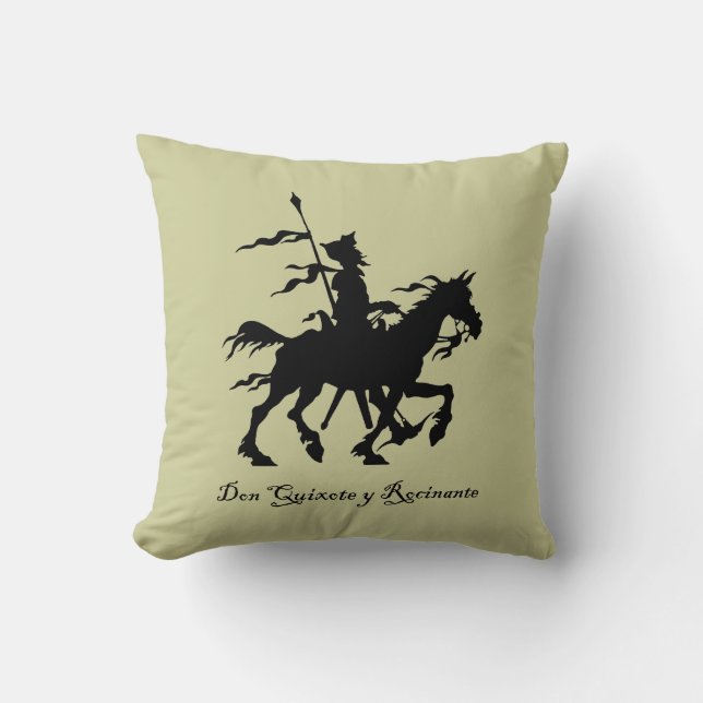 Don Quixote y Rocinante Pillow (Front)