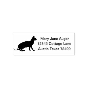 Don Sphynx Cat Personalised Self Address Self-inking Stamp