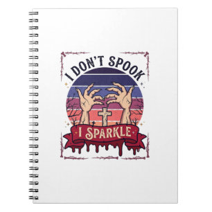 Don Spook Sparkle Zombie Hands Halloween Blood_1 Notebook