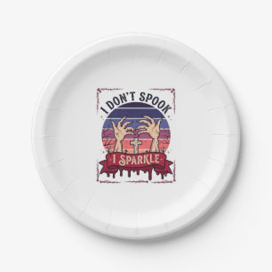 Don Spook Sparkle Zombie Hands Halloween Blood_1 Paper Plate