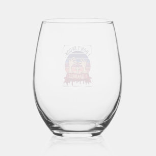 Don Spook Sparkle Zombie Hands Halloween Blood_1 Stemless Wine Glass