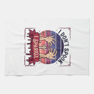 Don Spook Sparkle Zombie Hands Halloween Blood_1 Tea Towel