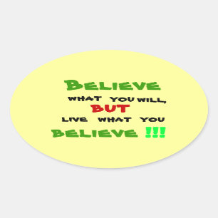 Don’t be a Hypocrite Oval Sticker