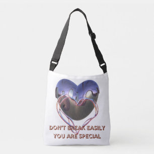 Don’t Break Easily–Motivational Crossbody Tote bag