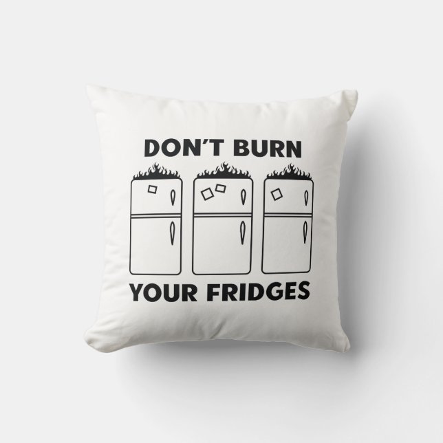 Don’t Burn Your Fridges Cushion (Front)