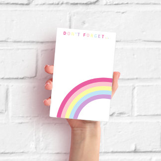 Don’t Forget.. Cute Rainbow Post-it Notes