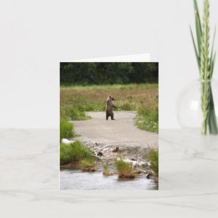 Don’t leave me bear standing tall card